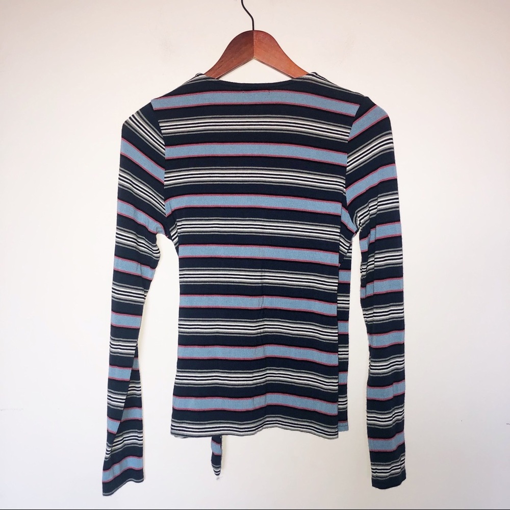 Anama Striped Wrap Top - Picture 3 of 6